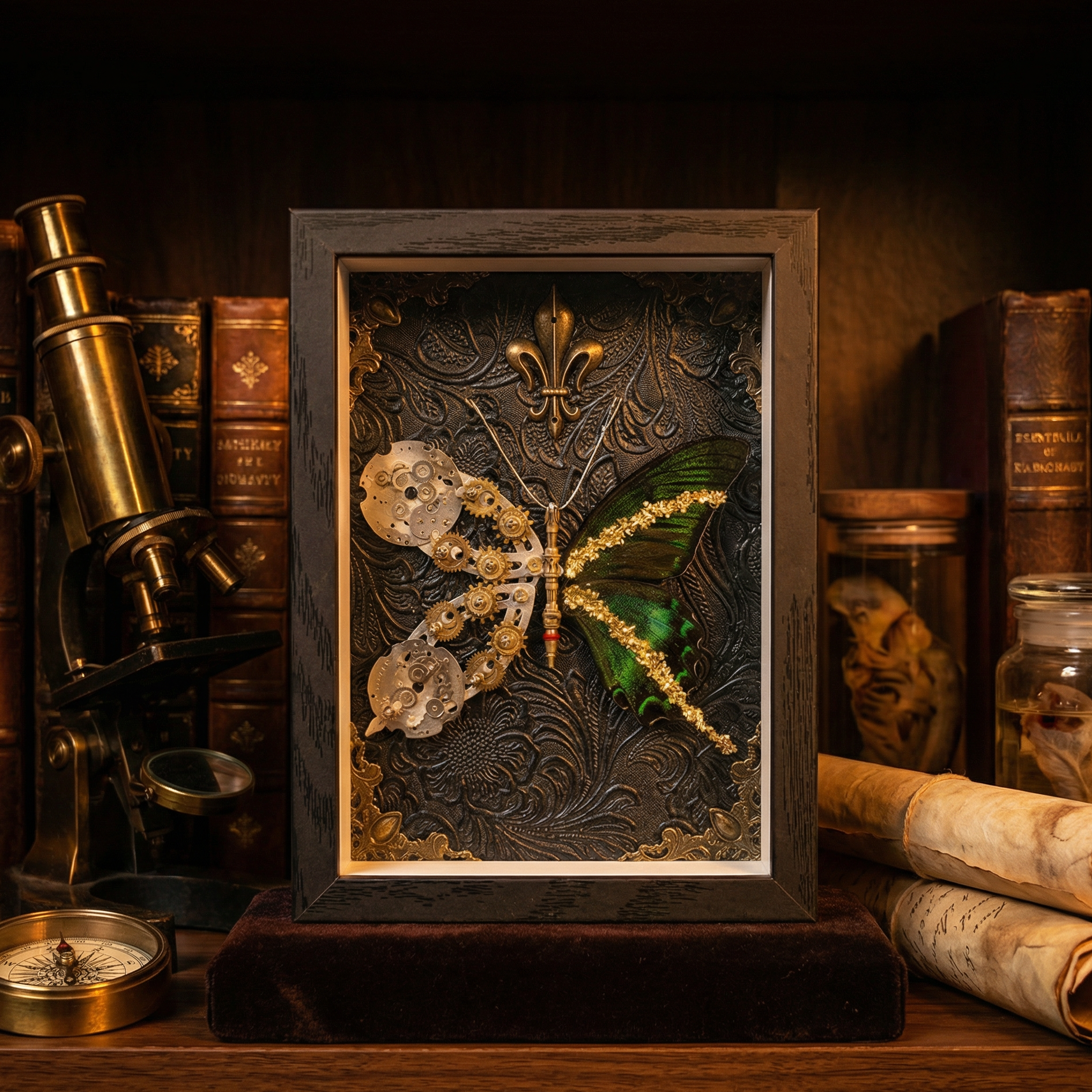 Emerald Wing Steampunk Butterfly