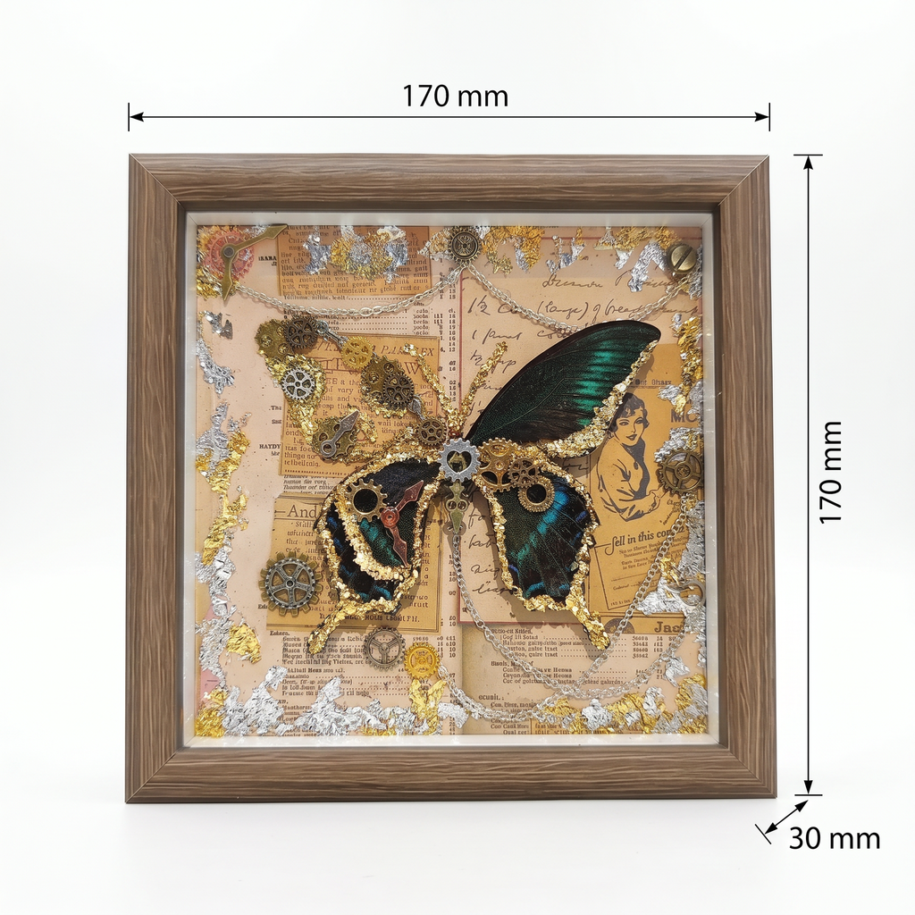 DIY Steampunk Green Swallowtail Butterfly Art Kit（self-assembly）