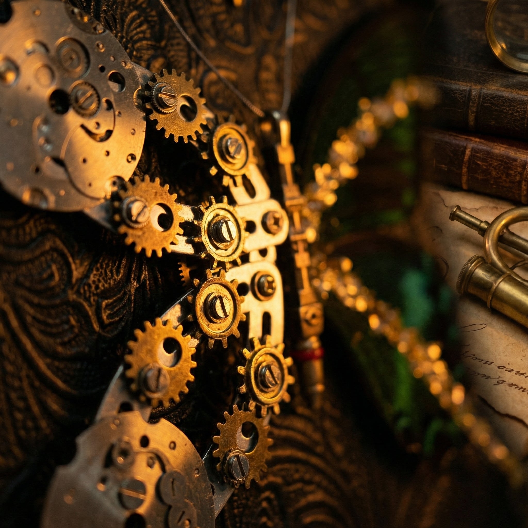 Emerald Wing Steampunk Butterfly